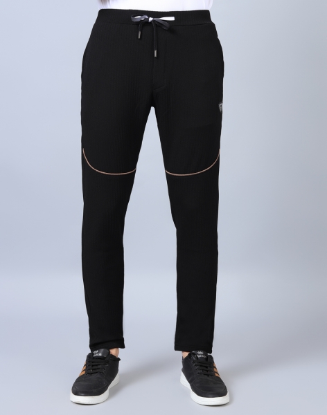 TROZEN Men's Formal Stretchable Knit Super Slim Fit Trouser